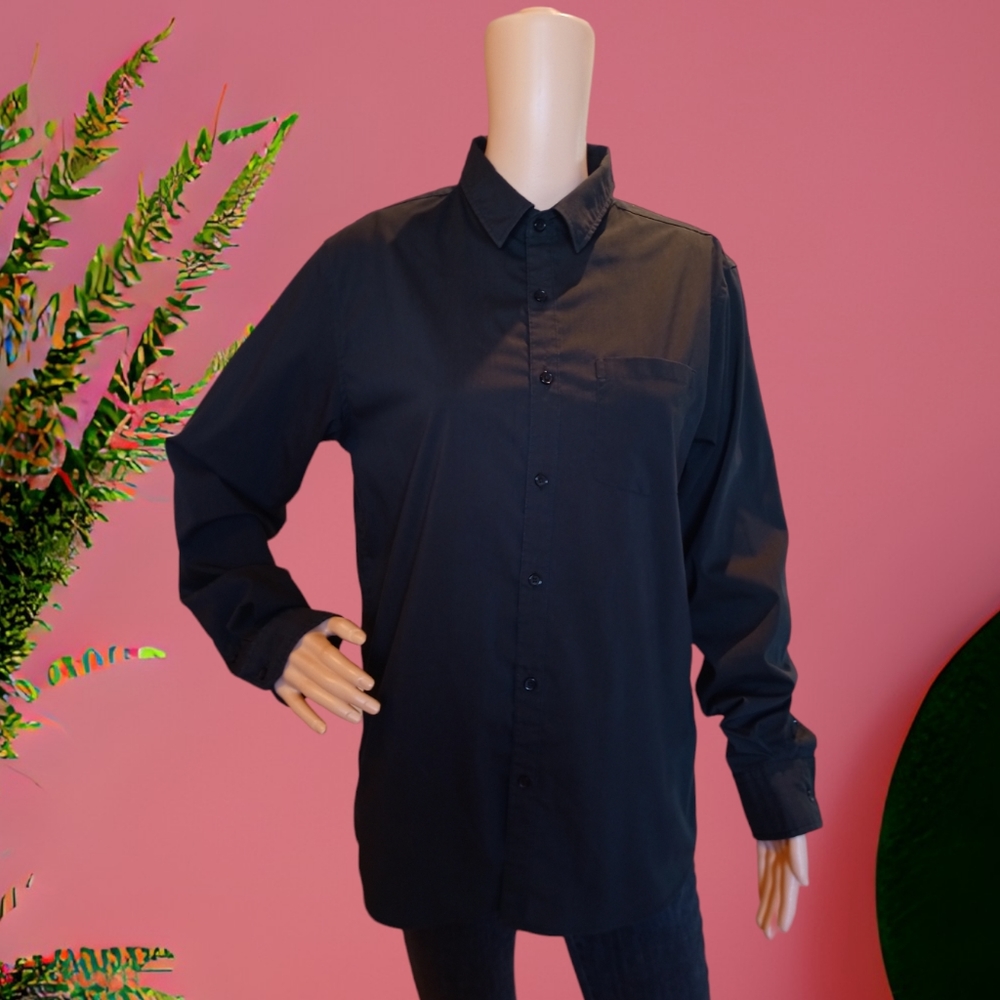 Z/C Habillé Men/Unisex Black Classic Dressing Shirt - Picture 3 of 16
